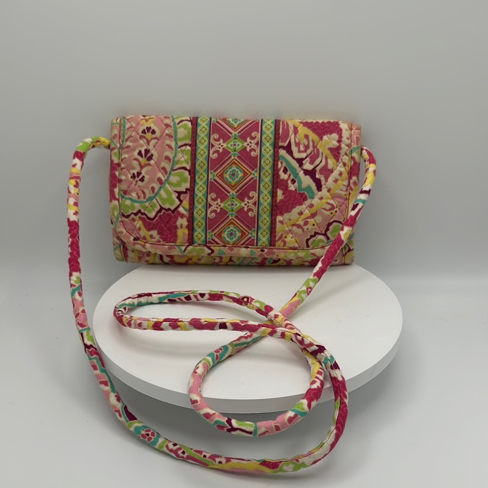 VERA BRADLEY Capri Melon Pink Crossbody Wallet